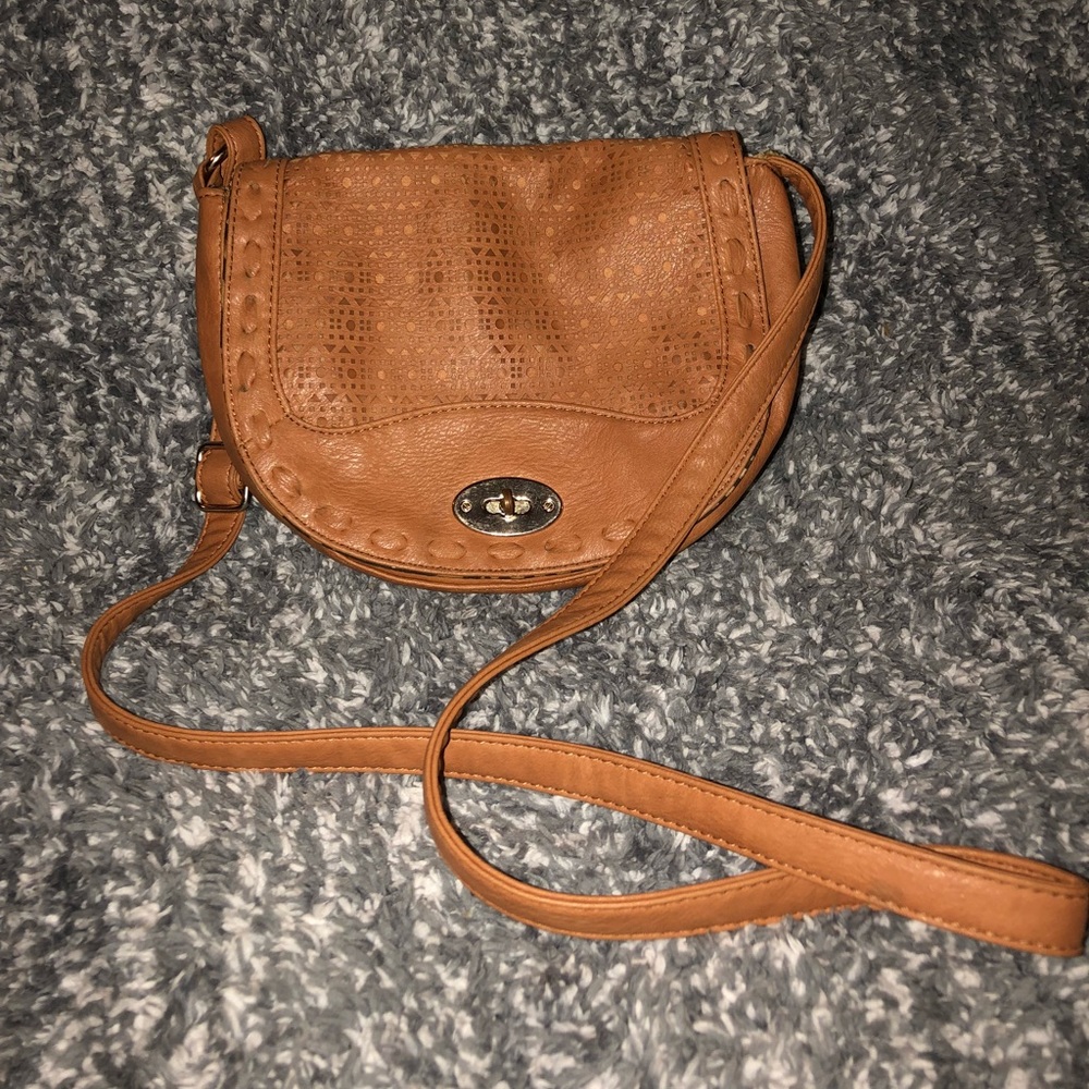 Dark tan shoulder bag